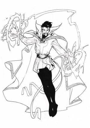 Раскраска Доктор Стрэндж 2