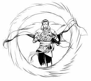 Раскраска Доктор Стрэндж 21