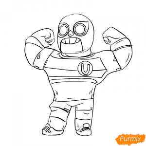 Как нарисовать Эль Примо из Бравл Старс 11 уроков