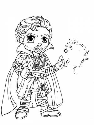 Раскраска Доктор Стрэндж   в формате