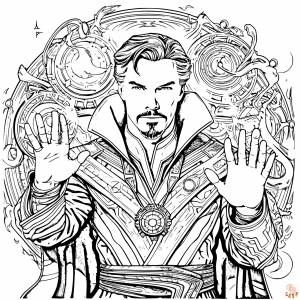 Раскраски Prinatable DR Strange  для детей и взрослых