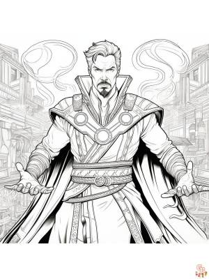 Раскраски Prinatable DR Strange  для детей и взрослых