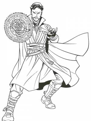 Раскраска Доктор Стрэндж   в формате