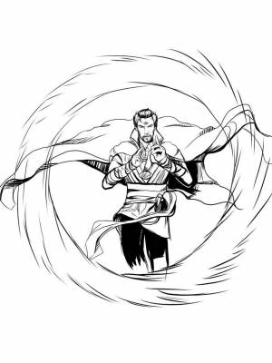 Раскраска Доктор Стрэндж   в формате
