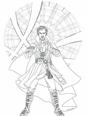 Картинка Доктор Стрэндж  листе  для детей