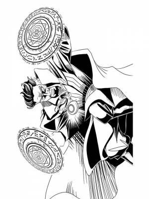 Раскраска Доктор Стрэндж   в формате