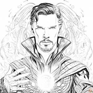 Раскраски Prinatable DR Strange  для детей и взрослых