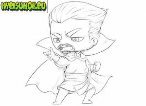 Как нарисовать Доктора Стрэнджа из комиксов Марвел