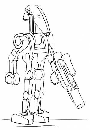 Раскраска Боевой Дроид