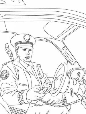 Раскраска Полиция  листе  для мальчиков