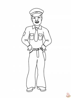 Полицейские раскраски для детей