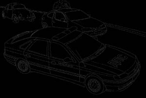 Раскраска Лада Приора полиция