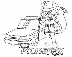 Раскраски Полицейская Машина