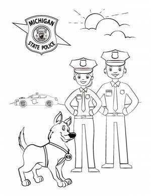 Полицейские раскраски для детей