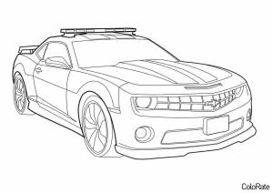 Раскраска Полицейский Camaro