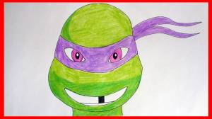 How to draw ninja turtles 2012 Donatello, Как нарисовать черепашек ниндзя