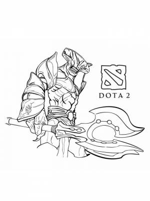 Раскраска Дота   в формате