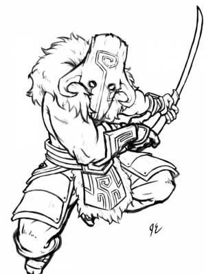 Раскраска Дота  для детей