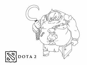 Раскраски Дота 2 пудж