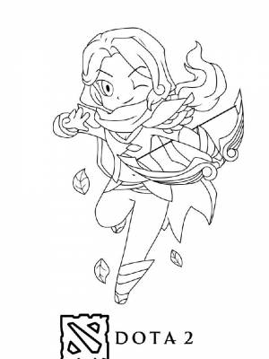 Картинка Дота раскраска для девочек