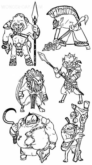 Раскраски Пудж Дота 2