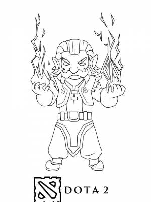 Картинка Дота раскраска в формате  для девочек