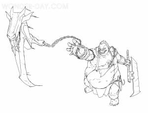 Раскраски Пудж Дота 2