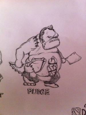 dota2⃣ pudge ı like drawing Dota heroes