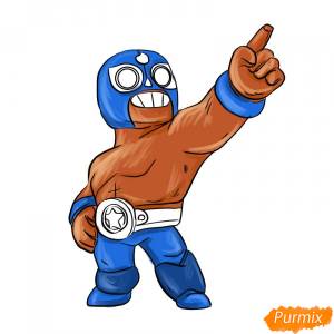 Как нарисовать Эль Примо из Бравл Старс 11 уроков