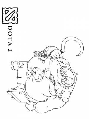 Раскраска Дота   в формате