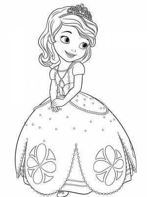 Раскраска Принцесса София   в формате