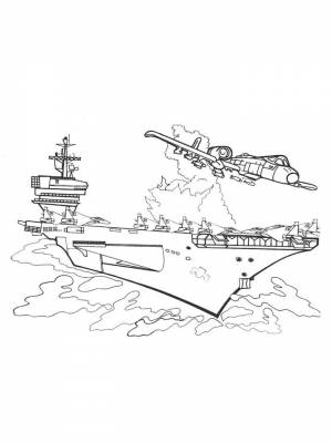 Раскраски Авианосец   в формате