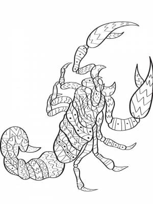 Раскраски Скорпион Антистресс   в формате