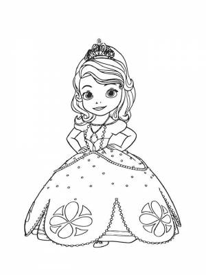 Раскраска Принцесса София   в формате