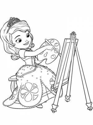 Раскраска Принцесса София   в формате