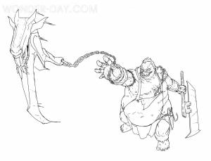 Раскраски Дота 2 пудж