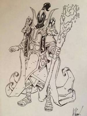 drawing rubick game dota2