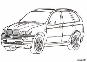 Раскраска Джипп BMW X5