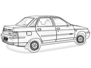 Раскраска Лада 10