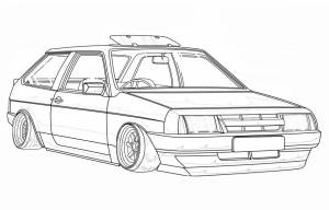 Раскраски Ваз 2114