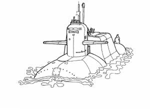 Раскраска Подводная Лодка