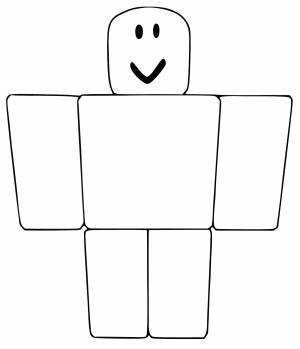 Раскраска Роблокс скин нуба