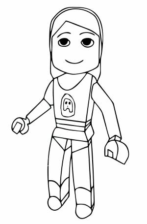 Раскраска Роблокс скин девочки