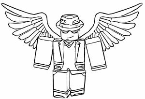 Раскраска Роблокс скин с крыльями
