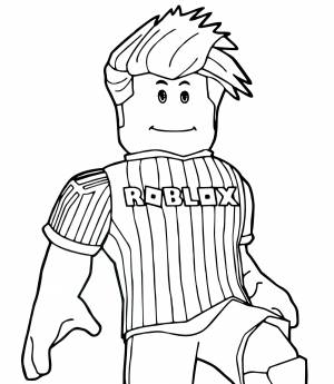 Раскраска Роблокс персонаж футболист