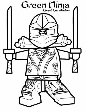 Раскраски Раскраска Зеленый ниндзя лего ниндзя го