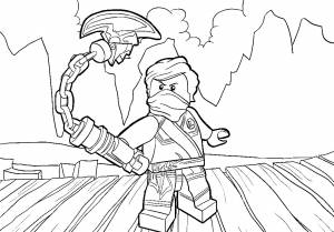 Раскраска зеленый ниндзя Ллойд