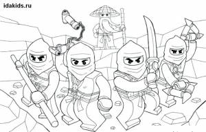 Раскраска Ниндзяго Лего Ниндзя Го