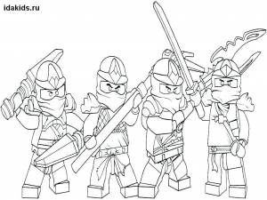 Раскраска Ниндзяго Лего Ниндзя Го