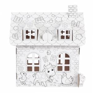 Набор для творчества «Домик», раскраска-конструктор из картона 4492229 ZABIAKA